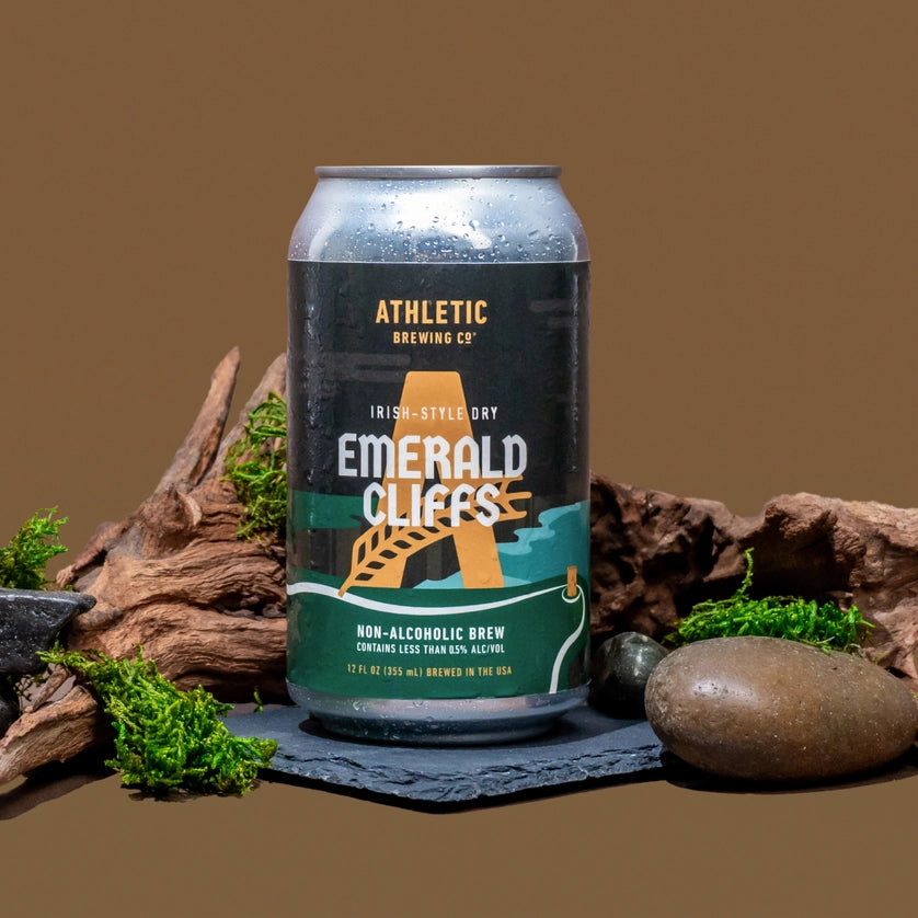 Emerald Cliffs alcohol free beer by Athletic Brewing Co