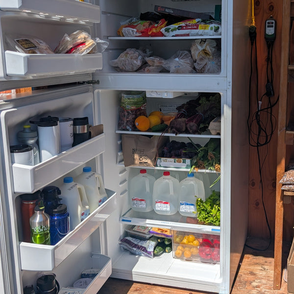 Vancouver free fridge full of meals, fresh produce, and drinking water