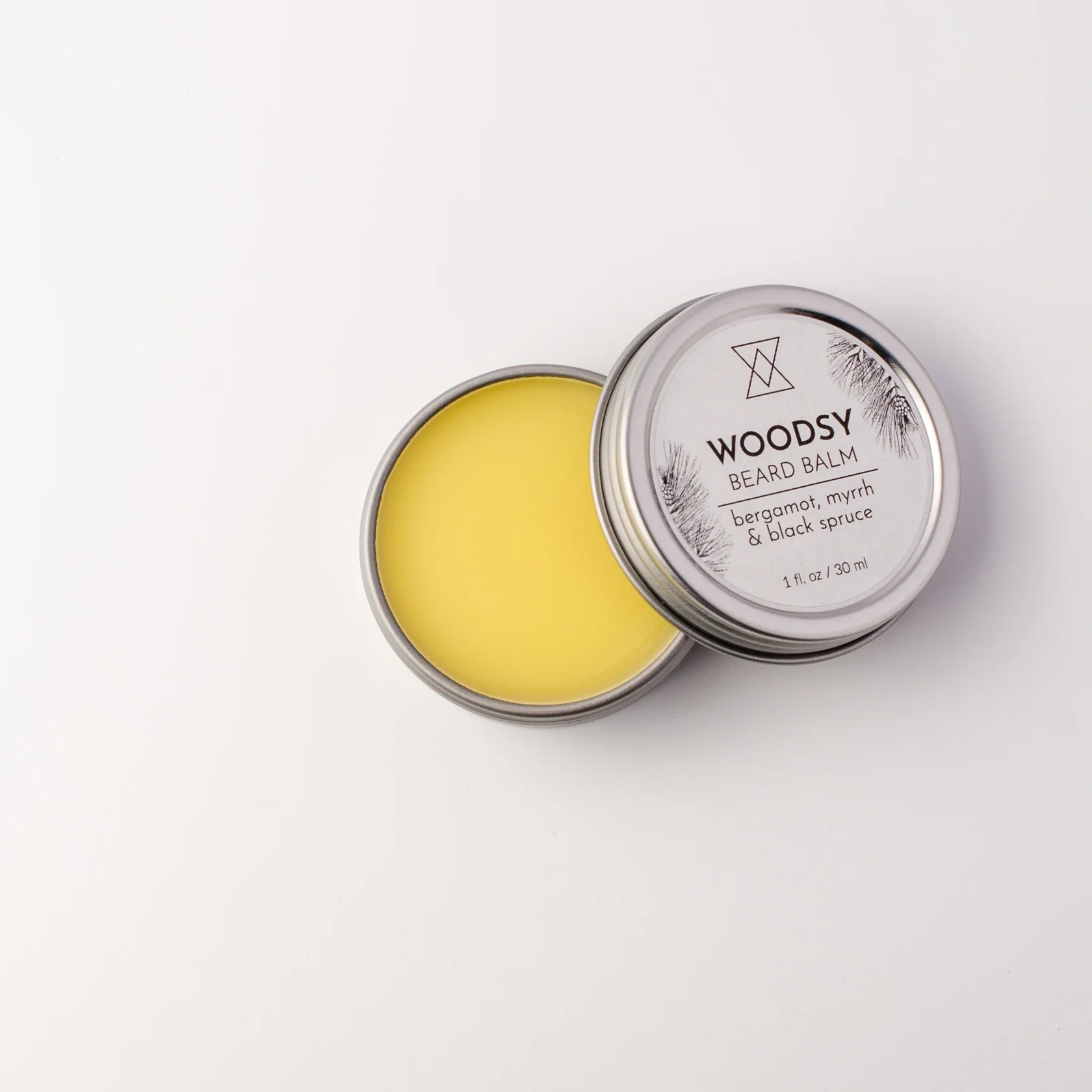 tin of Woodsy Beard Balm