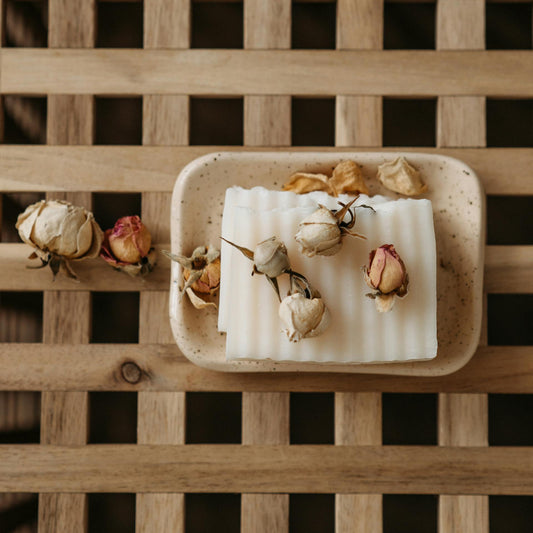 A bar of soap made from pure lye bulk Sodium Hydroxide for soap making - shop DIY soap supplies at Kindred Vancouver WA